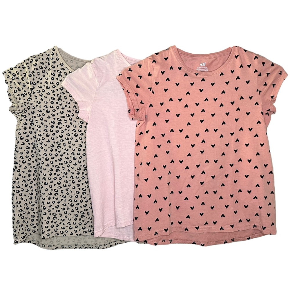 KIDS H&M 3-Pack Cotton T-Shirts size (8-10)